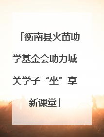 衡南县火苗助学基金会助力城关学子“坐”享新课堂